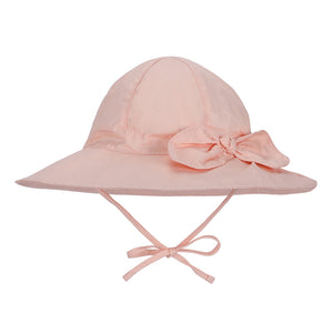 Open image in slideshow, ESTAMICO Baby Toddler Girls Wide Brim Sun Hats UPF 50+ Sun Protection Cute Summer Beach Outdoor Strap Bucket Hat with Bow
