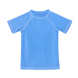 Open image in slideshow, Estamico Boys&#39; Long Short Sleeve Solid Color Swimwear Rash Guard Athletic Tops Swim Shirt UPF 50+ Sun Protection
