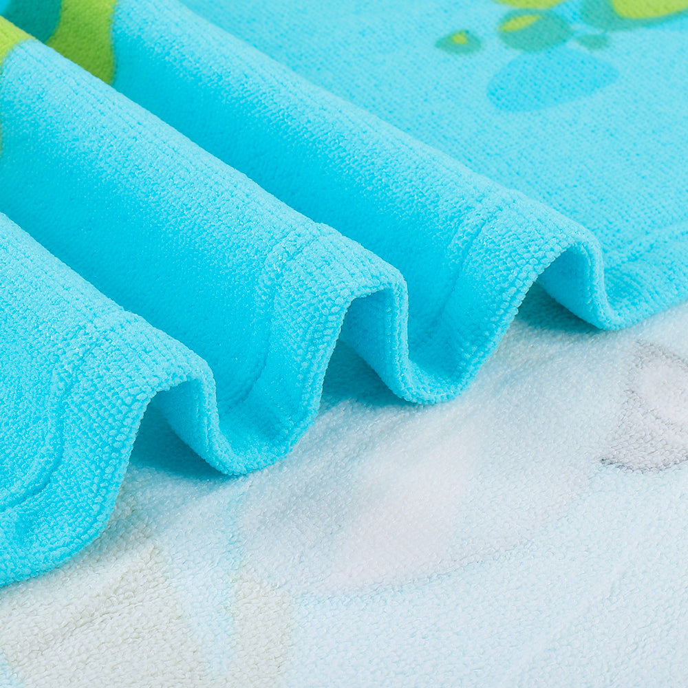 ESTAMICO Kids Beach Towel for Boys Girls, Hooded Bath Towel Wrap, Cat Astronaut Alligator Mermaid