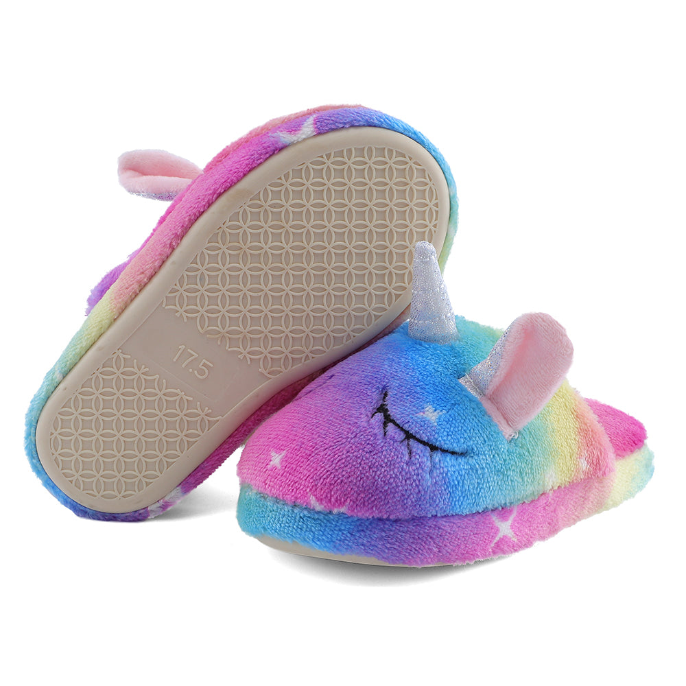ESTAMICO Toddler Kids Slippers Cute Animal Cartoon Shoes Girls Boys Warm Fleece Winter Household Slippers