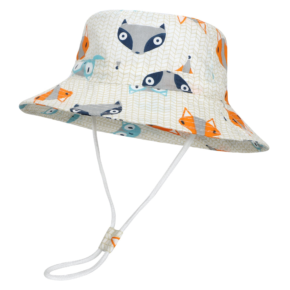 ESTAMICO Baby Boys Girls Wide Brim Chin-Strap Bucket Hat UPF 50+