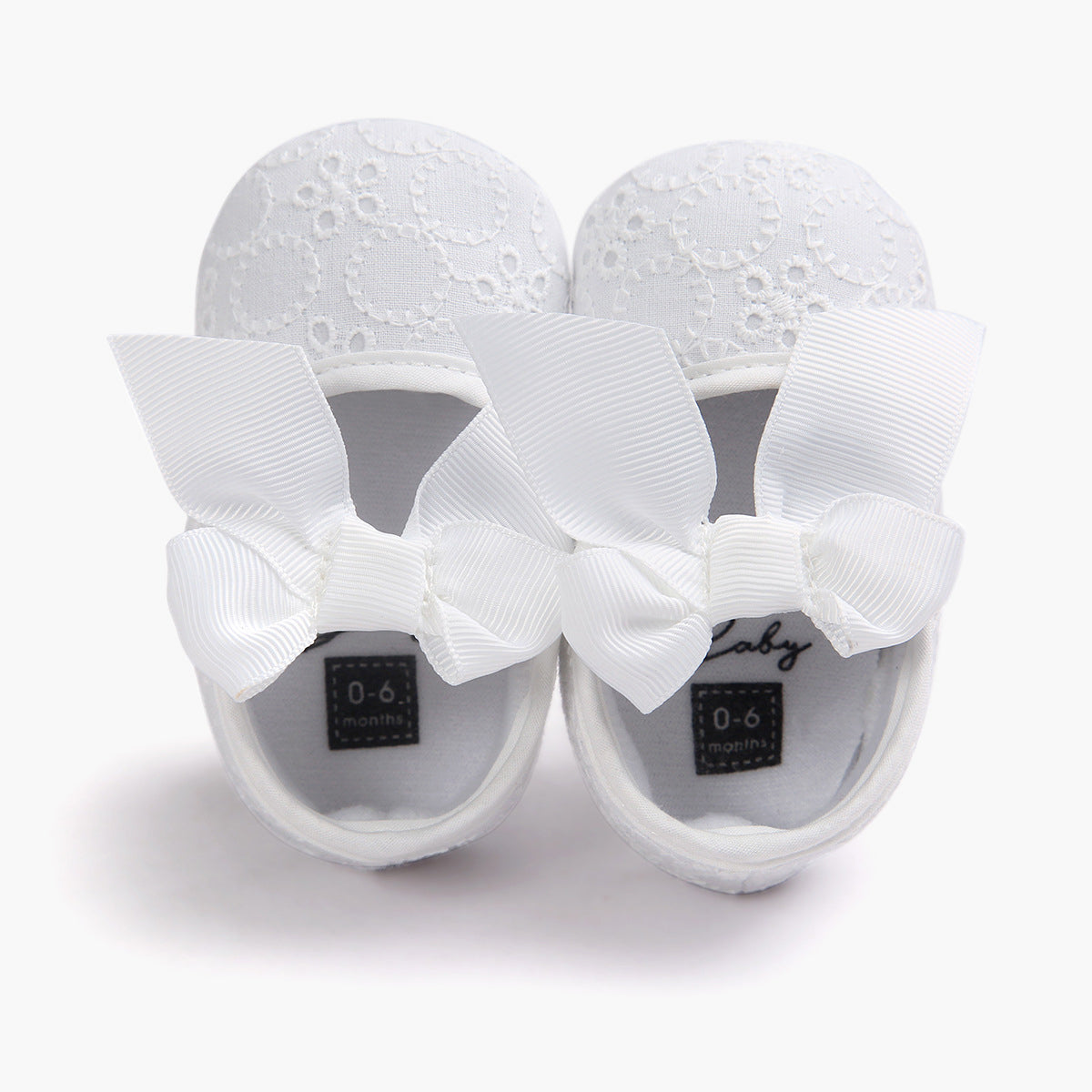 ESTAMICO Baby Girls Princess Bowknot Soft Sole Cloth Crib Shoes Sneaker