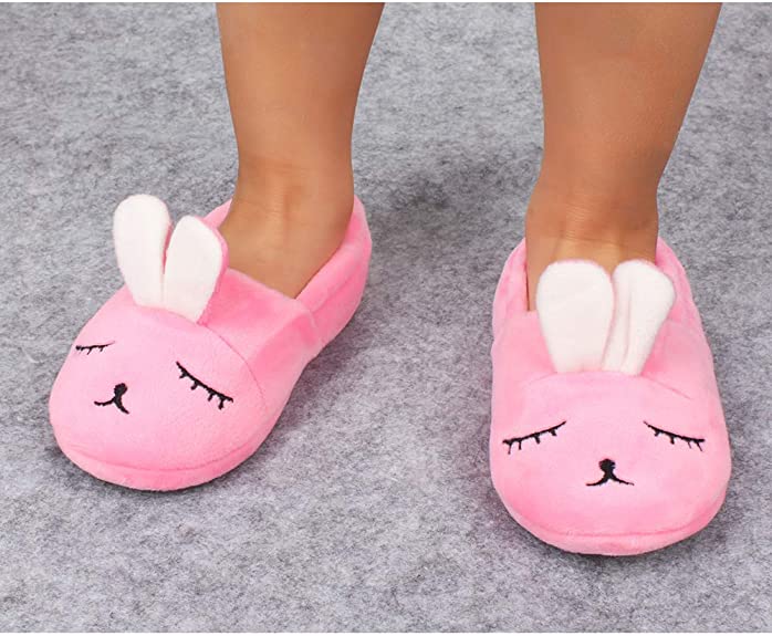 ESTAMICO Toddler Girls' Bunny Slipper Cartoon Rabbit Warm Winter House Shoes